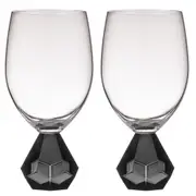 2PK Zhara 350ml Wine Glass Water/Juice Cocktail Drinkware Glassware Cup Onyx