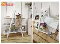 在飛比找Yahoo!奇摩拍賣優惠-ZAKKA木製置物架(書櫃書架雜誌架穿鞋椅展示架陳列架鄉村風