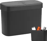 Car Door Trash Can – Hanging Vehicle Bin | Seat Back Storage Box | ABS Leather Waste Holder – Compact Waterproof Organizer with Lid for Auto Interior, Side Pocket Bucket, Multi-Function Garbage Bag