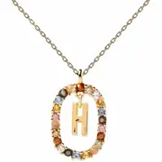 PDPaola Letter 18k Gold Necklace H
