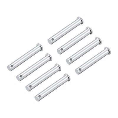 Single Hole Clevis Pins 10mmx65mm Flat Head Zinc-Plating Solid Steel Pins 8Pack