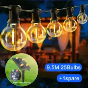 Solar Outdoor String Lights 10M 7M G40 Globe Patio Lights Solar Powered Shatterp