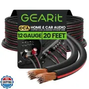 GEARit 12AWG Speaker Wire, Pro Series 12 Gauge Speaker Wire Cable (20 Feet /