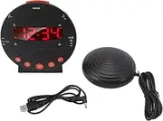 QANYEGN Small Digital Alarm Clock, Alarm Clock 110 Decibels, Red Flashing Light, Shaker Extra Loud Alarm Clock for Student Elder