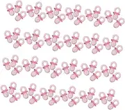 MOBUTOFU 150 pcs Mini Acrylic Pacifiers for Shower Favors Clear Lightweight for Shower Decorations and Safe Sturdy Mini Pacifiers for Boys
