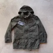 Abercrombie Fitch Jacket Mens XS Green Military Field Coat Lined Zip Up Army New