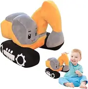 Children's Plush Excavator, Plush Digger Toy, Stuffed Excavator Plush Toy, Cuddly Plush Excavator Toy, Children's Plush Excavator, Cartoon Plush Toy for Children's Gift (26 x 23 cm)