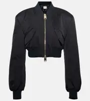 [Khaite] Khaite Reggie oversized satin bomber jacket AU 14 black