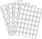42 Pocket Coin Pages, 10 Sheets Plastic Coin Holders Stamp Collector Supplies fo