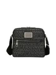 Dolce & Gabbana Logoprint Jacquard Zipped Shoulder Bag