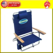 Tommy Bahama 5-Position Classic Lay Flat Folding Backpack Beach Chair, Polyester