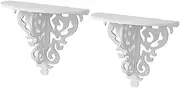 Luxshiny 2pcs Wall Mounted Storage Shelf Sturdy Floating Shelf for Organizing Flowerpots Sundries for Home Decor Wall Decoration Practical Display Rack