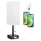 aooshine White Bedside Table Lamp For Bedroom - 2700/3500/5000k 3 Color Modes...