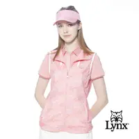 在飛比找PChome24h購物優惠-【Lynx Golf】女款滿版LYNX英文草寫字樣印花剪裁配