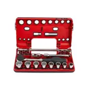 Sidchrome 18 Piece (Metric) 3/8" Drive Socket Set with Rotator Ratchet SIDSCM...