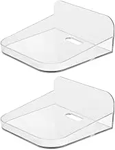 TEHAUX 2pcs Stand Wall Storage for Wall-Mounted Floating Shelf Wall Mount Shelving Wall Mount Floating Shelves Easy Install Floating Shelves Acrylic Transparent