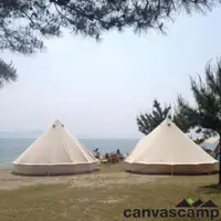 在飛比找momo購物網優惠-【比利時 CanvasCamp】網牆鐘型帳篷/神殿帳/家庭帳