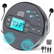 2000mAh Rechargeable Discman CD Player:Walkman CD Player with CD35 Grey