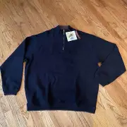 NWT Joe Marlin Reversible Mens XL XLarge 1/4-Zip Sweater Black/Brown New $70MSRP