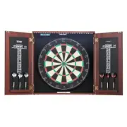 Official Size Dartboard with Steel Tip Darts Complete Accessories Set Game Ready
