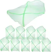 MOBUTOFU 10pcs Crab Mesh Bag Fish Bag Fishing Net Bags Replacement Net Large Capacity Crab Net Crab Catching Net Large Fishing Net Catching Netting Drawstring Crab Net Portable Fishing Mesh