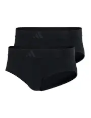 [Adidas] Active Flex Cotton 3 Stripes Low Rise Brief Underwear 2 Pack in Black