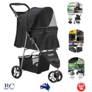 I.Pet Pet Stroller Dog Cat Pram Large 3 Wheels Pet Travel Carrier Foldable Pets