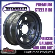 16X7 6 Stud Black Thunder Steel Wheel Rim +7 Offset 6/139.7 PCD Ranger Triton