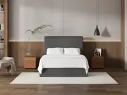 My Style Tapered Headboard & Slimline Base - Double / Gunmetal / Gas Lift Base