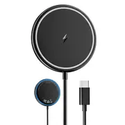 15W Magnetic Wireless Charging Pad for iPhone & Airpods Fast Charger Black