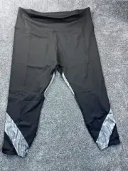 Soulgani Active Black & Gray Leggings XLP Polyester & Spandex
