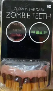 Billy Bob Glow In The Dark Zombie Teeth HOLLYWOOD QUALITY With Fitting Beads