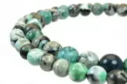 Green Crazy Agate 4mm/6mm/8mm/10mm/12mm Gemstone Faceted Round Stone Beads Natur
