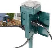 GE 29972 6 - Outlet Yard Mechanical Stake Timer Green