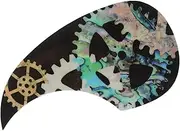 Abaodam Guitar Pickguard Adhesive Protector for Acoustic Guitars Stylish Grain Gear Teardrop Design Easy Installation Scratch Plate
