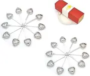 HSKOTEA Tea Filter Long Grip Stainless Steel Mesh Heart Shaped Tea Strainer Spoon, Set of 10 Tea Infuser Spoon