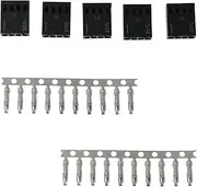 DGBRSM 5 Set Female 4-Pin PWM Fan Connector Kit - 5pcs 4 Pin 4Pin PWM Fan Female Connector and 20pcs Terminal Crimp Pins