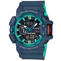 在飛比找森森購物網優惠-【CASIO 卡西歐】G-SHOCK 雙顯錶 橡膠錶帶 黑金