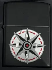 ZIPPO 1998 MARLBORO COMPASS BLACK MATTE LIGHTER SEALED IN BOX c498