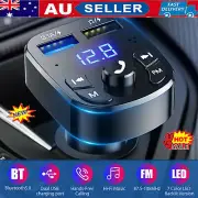 Bluetooth 5.0 Car Wireless FM Transmitter Adapter Hands-Free 2USB PD Charger VH