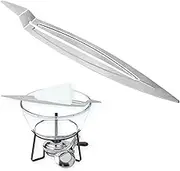 YUNSTK Fire Tongs, Sugar Tongs for Fire Tongs, Large Stainless Steel, Silver, 5.5 x 33 cm