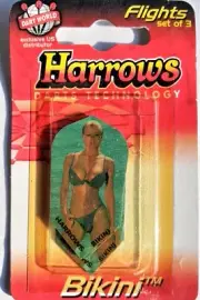 Harrows Bikini Flights Vintage 90's Dart World Various Styles set of 3 Flights