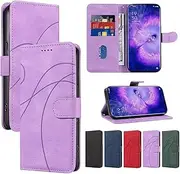 Ttianfa Compatibile for Case Samsung Galaxy S10E, 2 in 1 Leather Wallet Magnetic Flip Cover with Credit Card Holder, Shockproof Folio Kickstand Phone Case-Purple