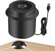 Under Desk Wireless Charger,Embedded USB Double Wireless Charger - Smart Multifunctional Mobile Phone Accessories for Home, Office, Desktop, Counter, Bedside, Tables