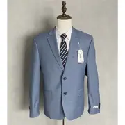Ben Sherman Men's 42 Short Suit Jacket Skinny Fit Stretch Blue NEW
