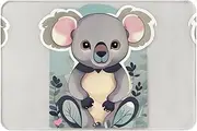 PULaif Lovely Koala Door Mat Welcome,16x24 Inch Outside Door Mats for Home Entry Floor, Easy to Clean, Resist Dirt,Durable