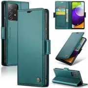 CaseMe Samsung Galaxy A73 5G Folio Wallet Case Cover Side Closure A736 [Teal Green]