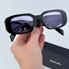 Prada Women Sunglasses Black Violet Rectangle PR17WS 16K40J BRAND NEW