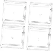 4pcs Empty Eyeshadow Pans Square Makeup Containers for Diy Eyebrow Blush Lipstick