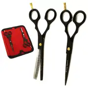 Shears Set - Professional Barber Salon Razor Sharp Edge Hair Cutting Scissors 6"